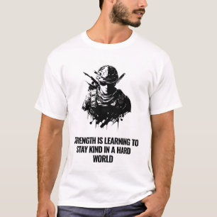Camiseta Força é aprender a permanecer gentil em um mundo d