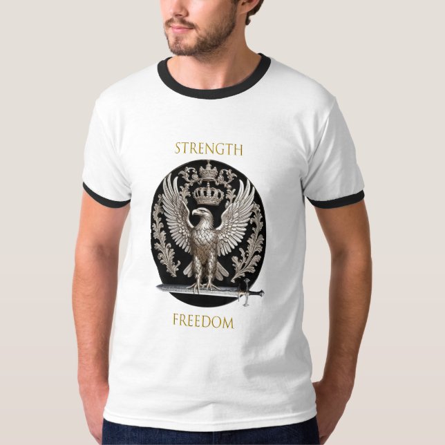 Camiseta Força e liberdade da águia (Frente)