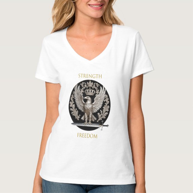 Camiseta Força e liberdade da águia (Frente)