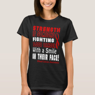 Camiseta Força é lutar contra o câncer no sangue com um sor