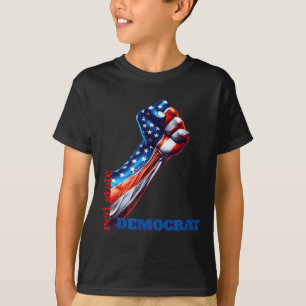 Camiseta Força E Unidade Democrata Do Estado Vermelho Anti-