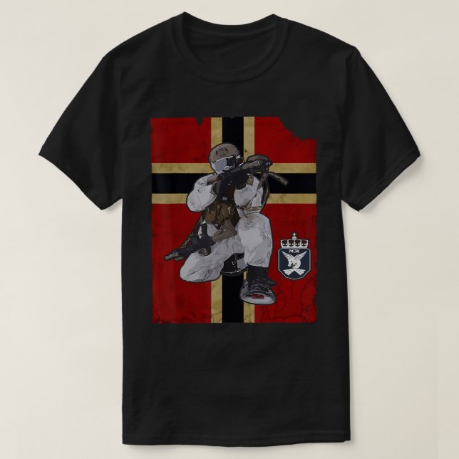 Camiseta Força Especial Militar Norueguesa Marinejeger Norw (Frente do Design)