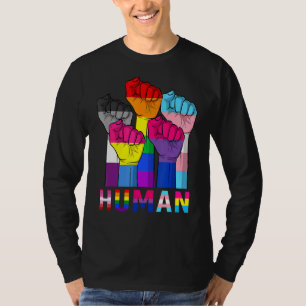 Camiseta Força Humana Fist Lgbt Gay Lésbica Prid Transgêner