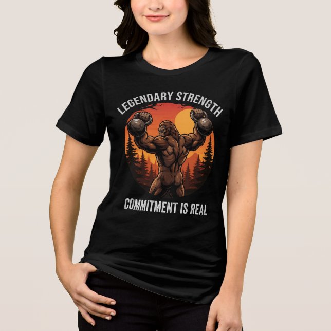 Camiseta Força Lendária Compromisso é Real | Vida de Academ (Frente)