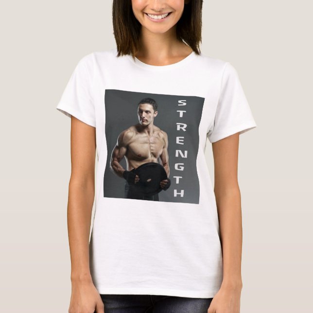 Camiseta Força Muscular Pesos do Elevador (Frente)