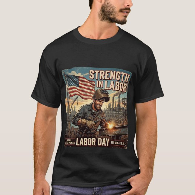 Camiseta Força no Trabalho - Tributo ao Trabalhador America (Frente)