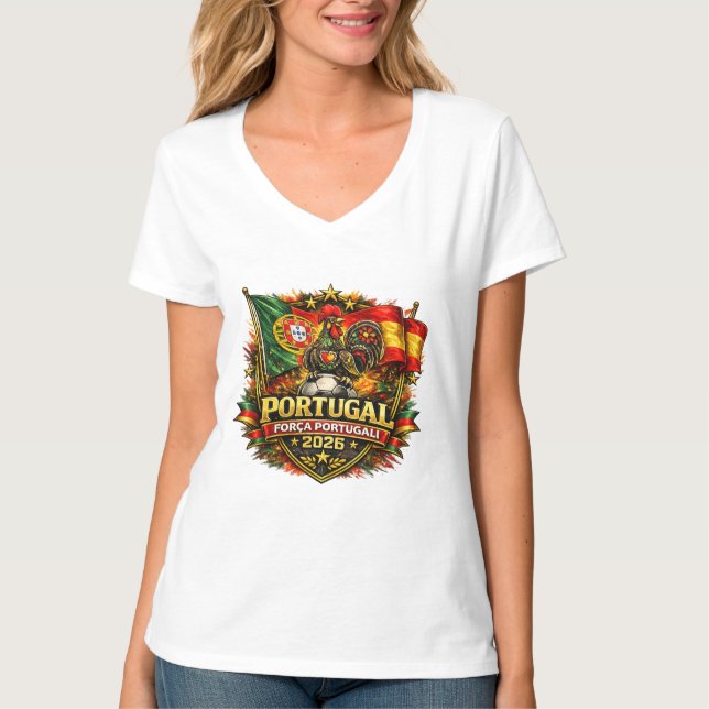 Camiseta FORÇA PORTUGAL 🇵🇹 | Orgulho de Portugal (Frente)