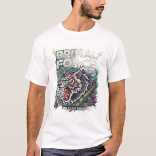 Camiseta Força Primal Design de Streetwear de Tigre – Liber