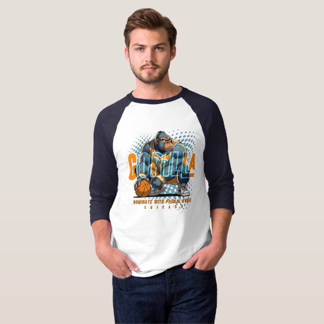 Camiseta Força Primária do Basquete | Capa Men 3/4 (Frente Completa)