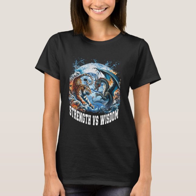 Camiseta Força vs Sabedoria Mulheres Negras (Frente)