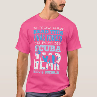 Camiseta Forçado A Afastar A Arte De Scuba Socializa O Scub