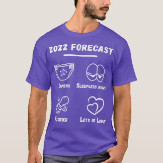 Camiseta Forecasts 2022 Future Mom and Dad pregnancy announ