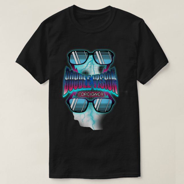Camiseta Foreigner Official Double Vision  (Frente do Design)
