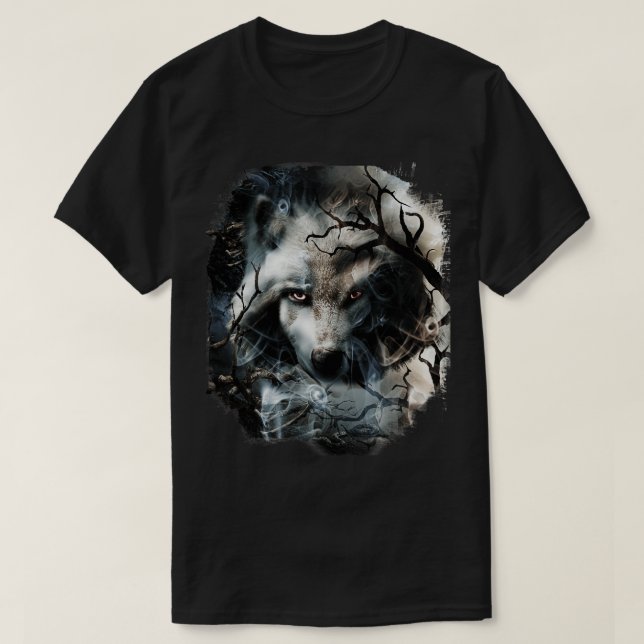 Camiseta Forest Noir Wolf (Frente do Design)