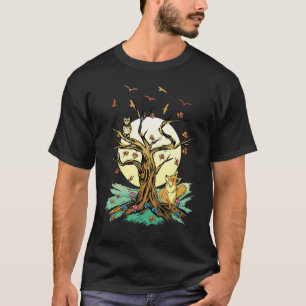 Camiseta Forest Owl   Wild Fox   Butterfly   Flowers Of Nat