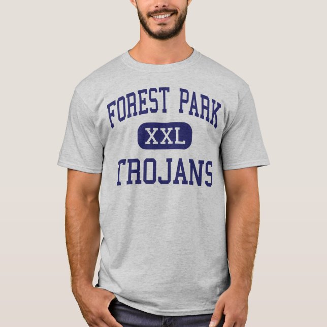 Camiseta Forest Park - TROJAN - alto - Beaumont Texas (Frente)