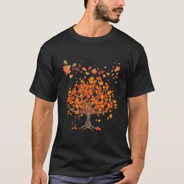 Camiseta Forest Trees Autumn Leaves Nature Fall (Frente)