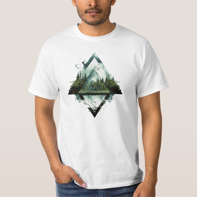 Camiseta Forest Triangle Trees Nature (Frente)