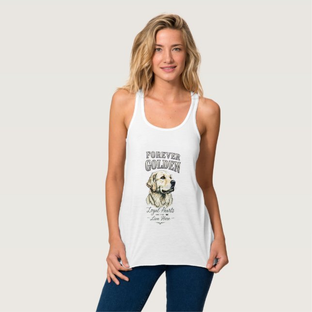 Camiseta Forever Golden Retriever Tank Top (Frente Completa)