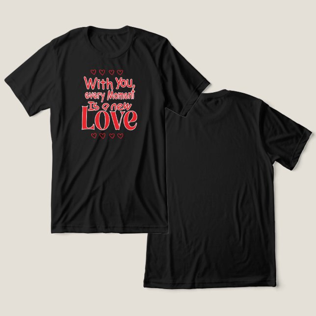 Camiseta Forever New Love Romantic Quote  (Design Frente e Verso)