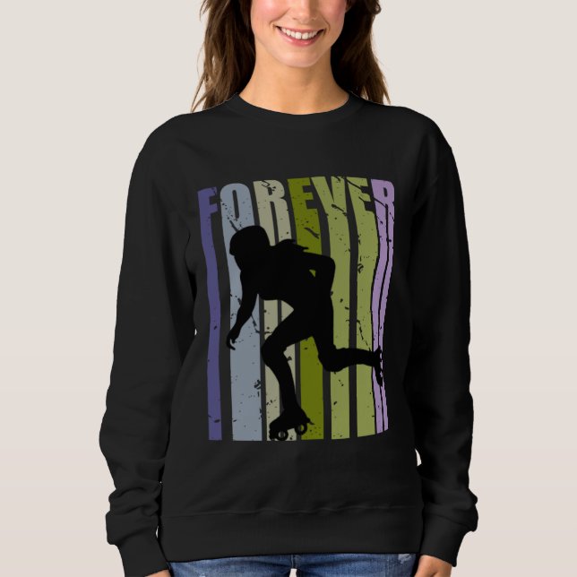 Camiseta Forever Retro Roller Skating Motivational Inspirin (Frente)