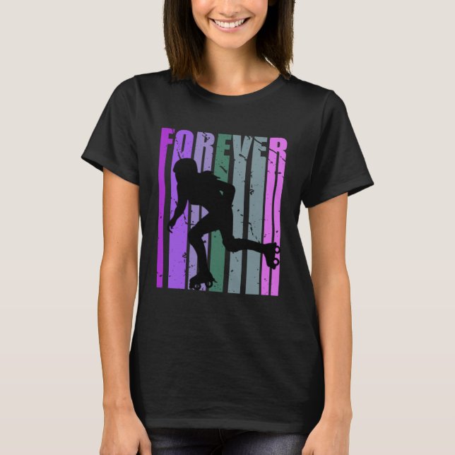 Camiseta Forever Retro Roller Skating Pretty Roller Girls C (Frente)