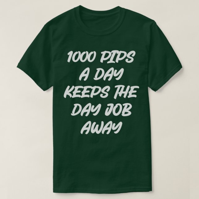 Camiseta FOREX TRADER 1000 Pips por Dia 2 (Frente do Design)