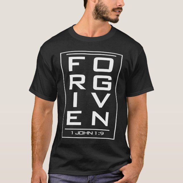 Camiseta FORGIVEN 1 John 19 Faith Based  Church (Frente)