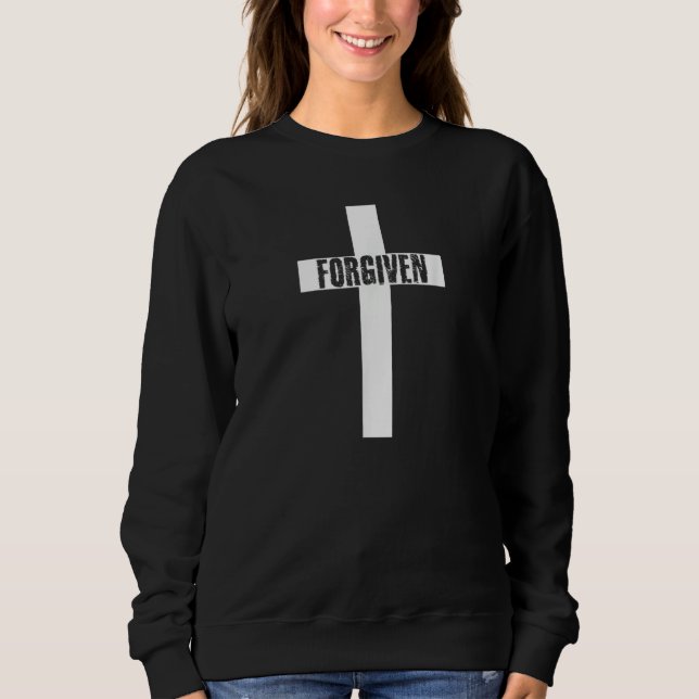 Camiseta Forgiven Cross Christian Inspirational Men Women Y (Frente)