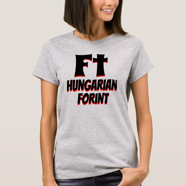 Camiseta Forint branco húngaro (Frente)