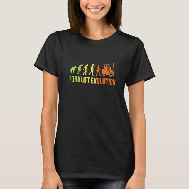 Camiseta Forklevantador Evolution Funny Forklevantator Fork (Frente)