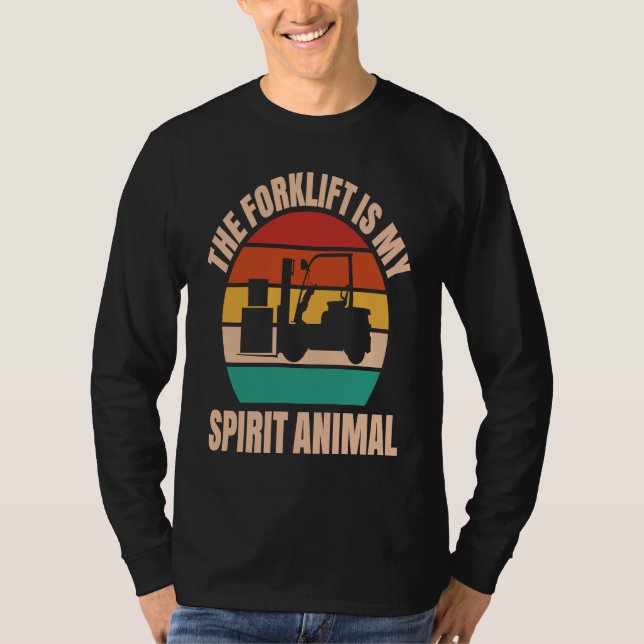 Camiseta Forklift Driver Spirit Animal Forklift Operator (Frente)