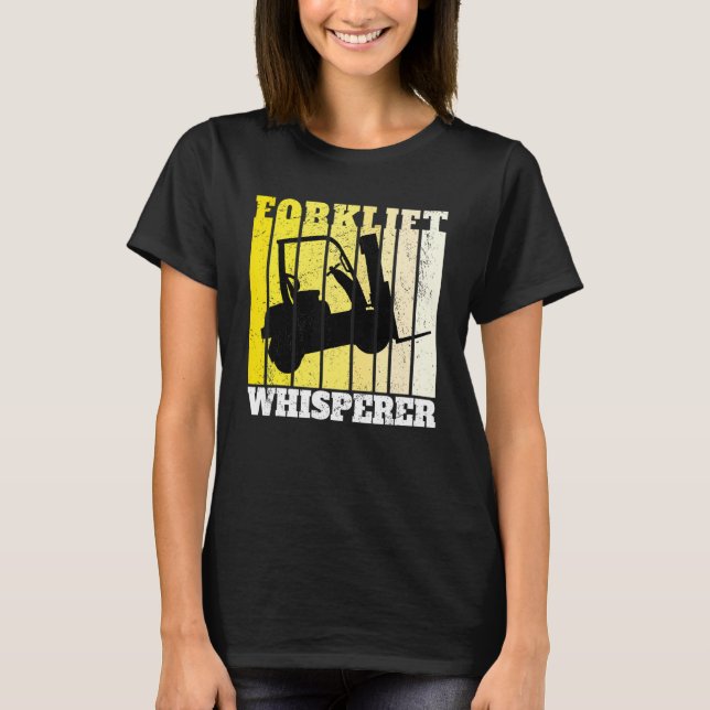 Camiseta Forklift Whisperer Warehouse Forklift Operator (Frente)