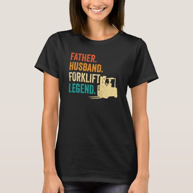 Camiseta Forklifter Padre Husband Forklevantador (Frente)