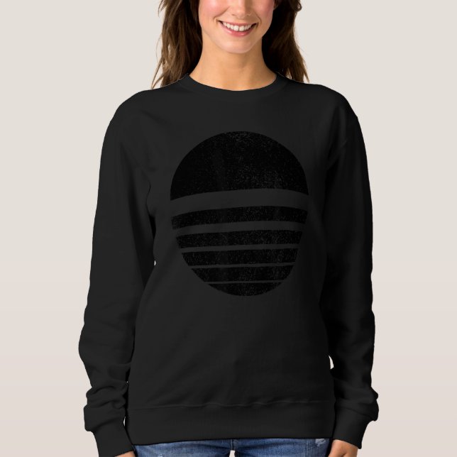 Camiseta Forma Círculo Geométrico em Fatias Linhas Ponta Ge (Frente)