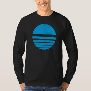 Camiseta Forma Círculo Geométrico em Fatias Linhas Ponta Ge