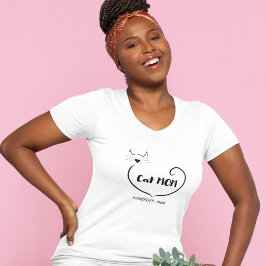 Camiseta Forma de Amor da Cat Mãe e Script Simples