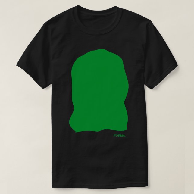 Camiseta Forma de arco verde (Frente do Design)