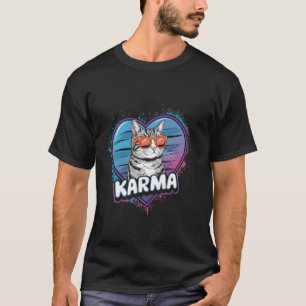 Camiseta Forma De Coração Cat Música De Gato Engraçada Para