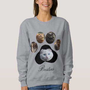 Camiseta Forma de Impressão de Pet Photo Collage Paw Person