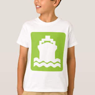 Camiseta Forma de navio - Verde marciano