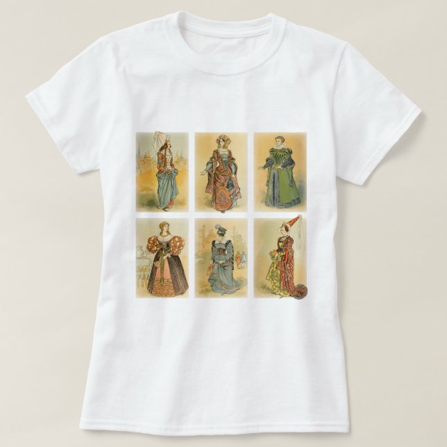 Camiseta Forma de Paris do vintage - medieval (Frente do Design)