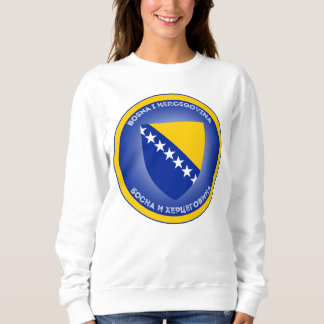 Camiseta Forma do Círculo Casaco de Armas da Bósnia e Herze