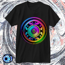 Camiseta Forma Do Círculo Espiral Vibrante
