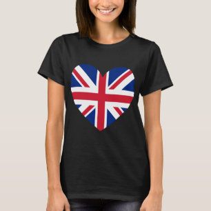 Camiseta Forma do Coração do União Jack