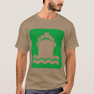 Camiseta Forma do navio - Verde de grama