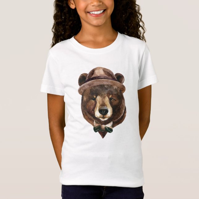 Camiseta Forma do urso da aguarela (Frente)