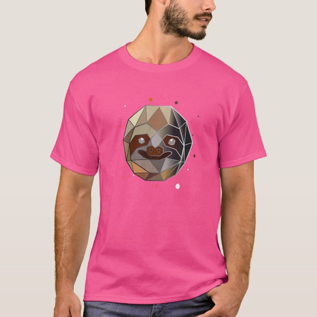 Camiseta Forma Geométrica do Abstrato de Poligão Solto (Frente)