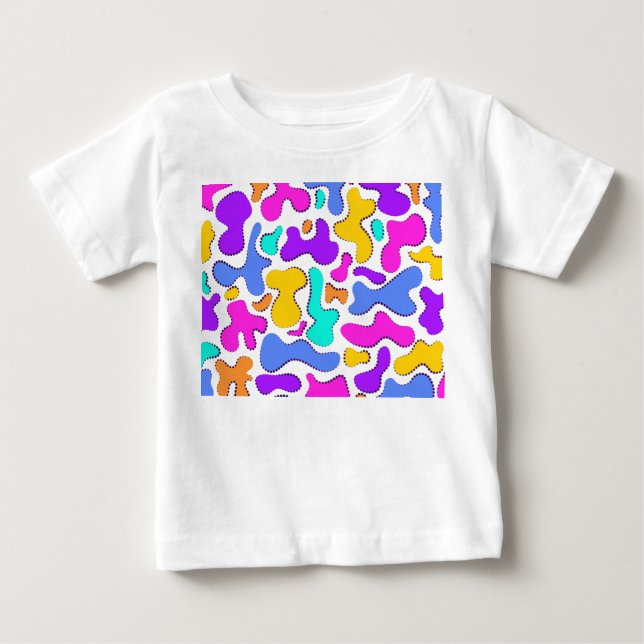 Camiseta Forma líquida com ácido claro (Frente)