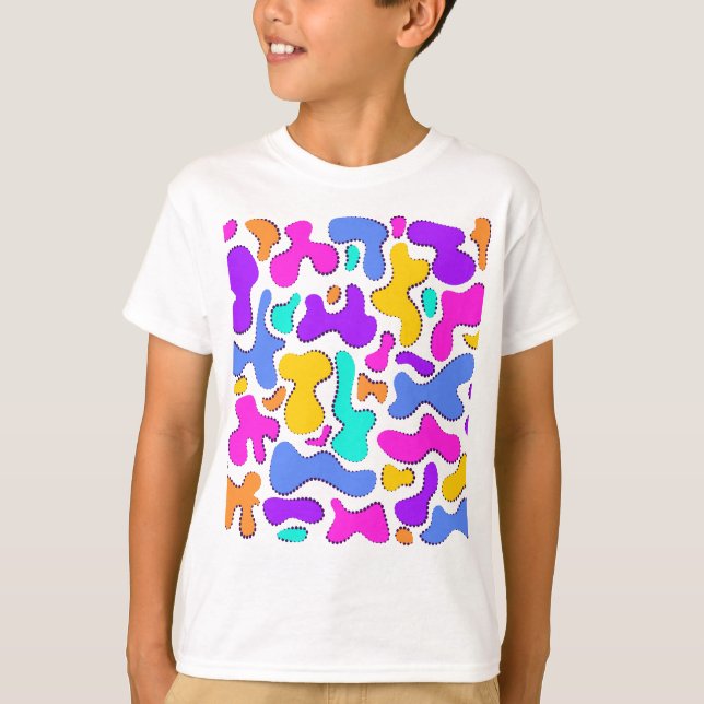 Camiseta Forma líquida com ácido claro (Frente)
